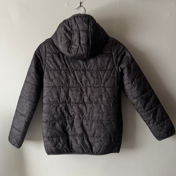 Carter's Big Boys Dinosaur Packable Puffer Jacket in Grey Size 12 - Picture 2 of 6